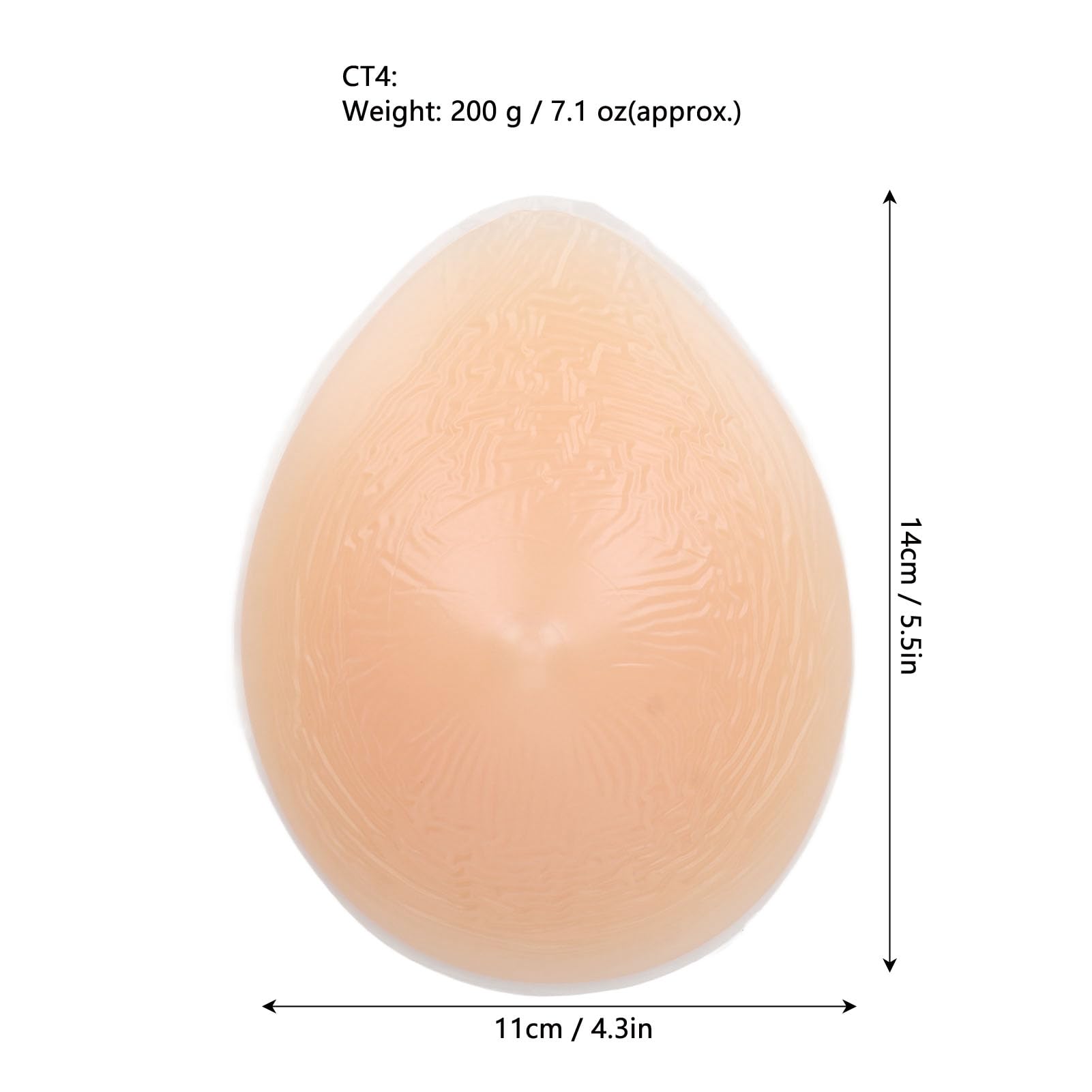 Formes Mammaires en Silicone pour Mastectomie pour les Patientes Atteintes D'un Cancer du Sein, Prothèses Mammaires en Forme de Goutte D'eau pour Femmes, Universels Gauche Droite (200g)