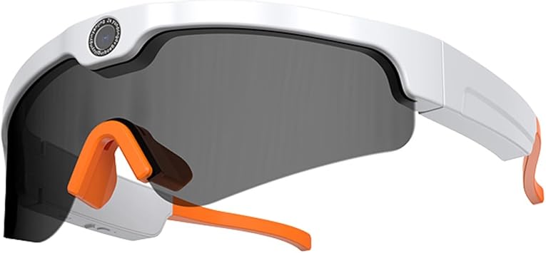 Xmenha Sports Smart Camera Glasses Running Sunglasses for Men Women Bluetooth Audio Video Recording Smart Glasses Cycling Beach Volleyball Baseball SKI Sunglasses Eyeglasses with Camera