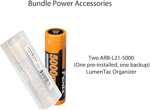 Miniatura 4 de Fenix Paquete de batería dual PD36R Pro 2800 lúmenes USB-C recargable linterna táctica con organizador Lumentac
