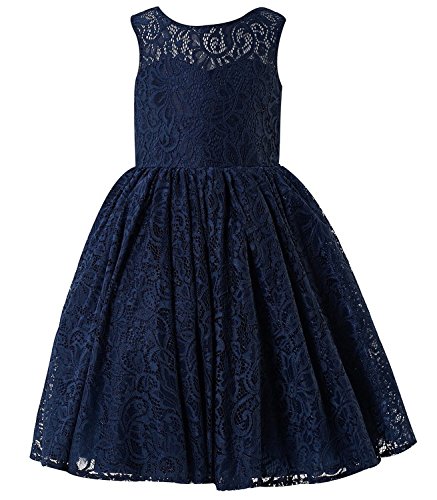 Lorderqueen Girls'Lace Flower Girl Dress Junior Bridesmaid Dress Pageant dress