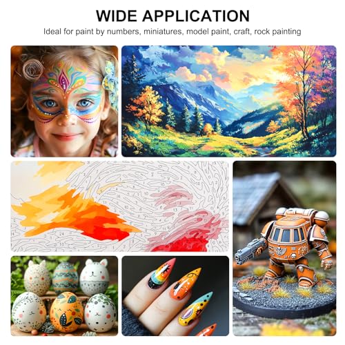 Image of Nicpro Detail Paint Brushes 5 PCS Aesthetic Extreme Fine Tip 10 /0 Professional Miniature Painting Artist Brush Set for Micro Watercolor Oil Acrylic Craft Models Rock Army Paint by Number for Adult