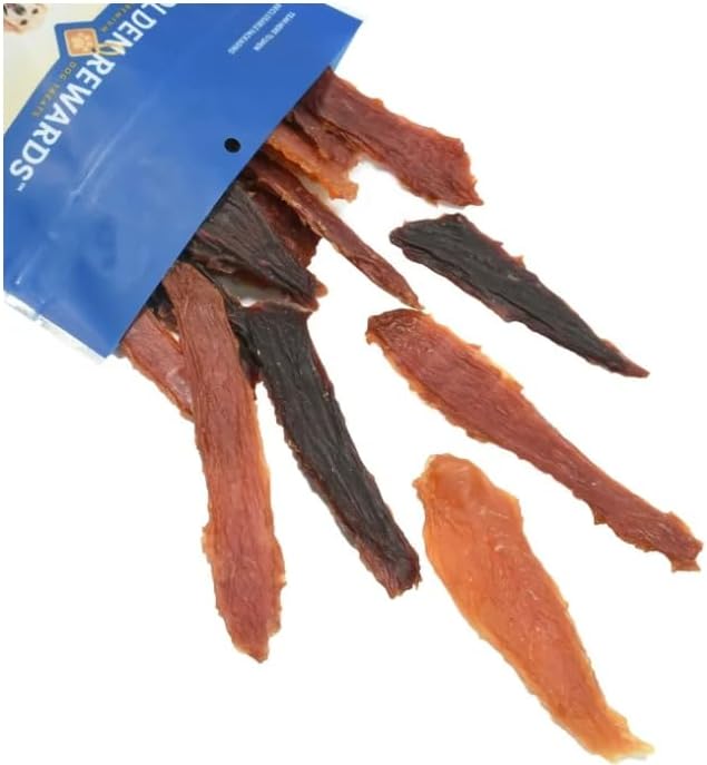 Golden Rewards Chicken, Duck and Beef Premium Variety Dry Jerky Treats for Dogs, 24oz Bag
