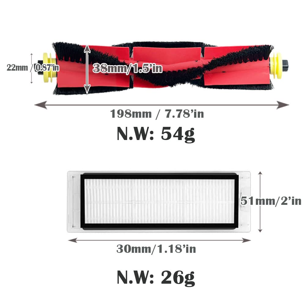 Spazzola principale per Xiaomi Roborock S5 S6 S50 S5 Max S6 S60 S61 S6 Spazzola principale pura per Xiaomi E25 E35 E20 E4 E5 C10 S4 Pezzo di ricambio  6