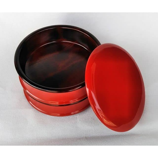 木製 重箱 本漆塗 春秋蒔絵つづみ型 丸二段重 5寸15cm朱塗内すり漆 弁当箱 木製 重箱 本漆塗 春秋蒔絵つづみ型 丸二段重 5寸15cm朱塗内すり漆 弁当箱