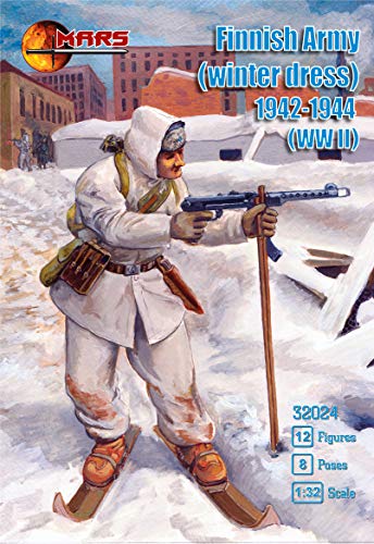 Figurines Mars Figures 32024 URSS 1942 de l'armée de finition en robe d'hiver au 1/32