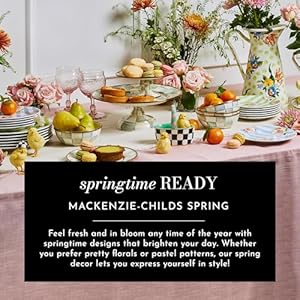 MACKENZIE-CHILDS Forget-Me-Not Chick, Cute Baby Chicken Figurine, Spring and Easter Decorative Home Decor MACKENZIE CHILDS Forget Me Not Chick Cute Baby Chicken Figurine Spring and Easter Decorative Home Decor