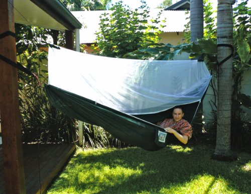 Mosquito Free Hammock Bliss – Camping Hammock With Bug Screen Mossy Netting Canopy - Integrated Suspension 100" / 250 Cm Rope Per Side - Make Hammock Camping A Bug Free Experience #TOP7
