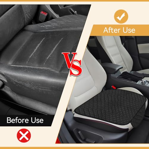 Kleemeiero 2 Stück Universal sitzauflage Auto Vordersitze Autositzschoner 60 x 51 cm Autositzauflage Anti Rutsch Sitzkissen Auto Sitzauflagen rutschfest Autositz Auflage Sitzkissen für Autositz SUV