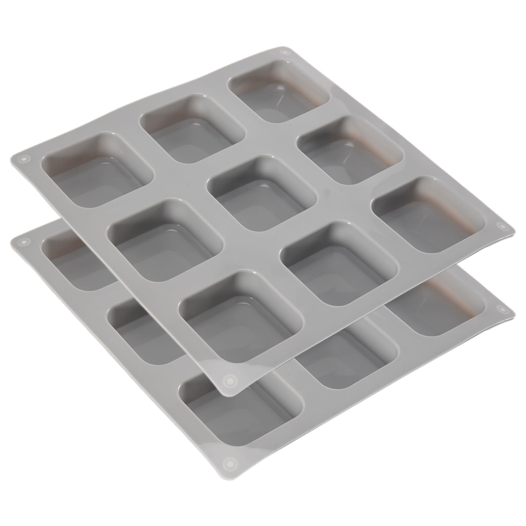 CTRLZS 2 Pack Silicone Soap Molds 9 Cavities Square Soap Mold DIY Handmade Silicone Mold for Soap Making
