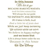 32'x24' in This House We Do Disney Wall Decal Sticker Color Choices Vinyl Lettering We Let It Go Because Hakuna Matata and The Bare Necessities Will Always Be Our Guide Wall Decal Sticker