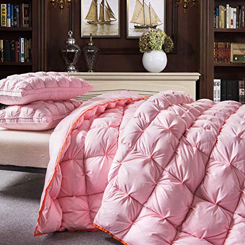 TheFit Paisley Luxury Heavy Weight, W1510 Sweet Pink Red Filling Goose Down Comforter