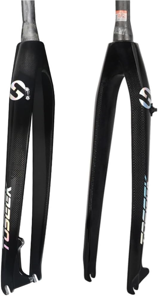 26 27.5 29in Mountainbike Rigid Fork Full Carbon Fiber Front Fork XC 9 * 100mm QR 1-1/2" Tapered Disc Brake Hard Fork(Black-Color Mark,29in)