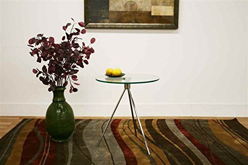 Baxton Studio Triplet Round Glass Top End Table With Tripod Base, Clear, Medium (Ttt-01) #TOP1