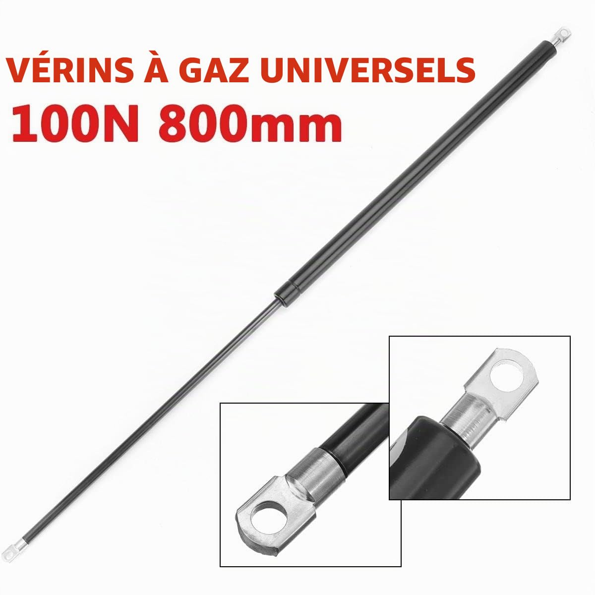 Capot Moteur Vérin à Gaz 2 Pièces 800mm 100-900N Barres Jambe Force À Gaz Voiture Ressort À Gaz Tige Support Capot Élévateur Choc Pour Caravanes Bus Fenêtre Lit RV capot Avant vérins à gaz ( Taille :