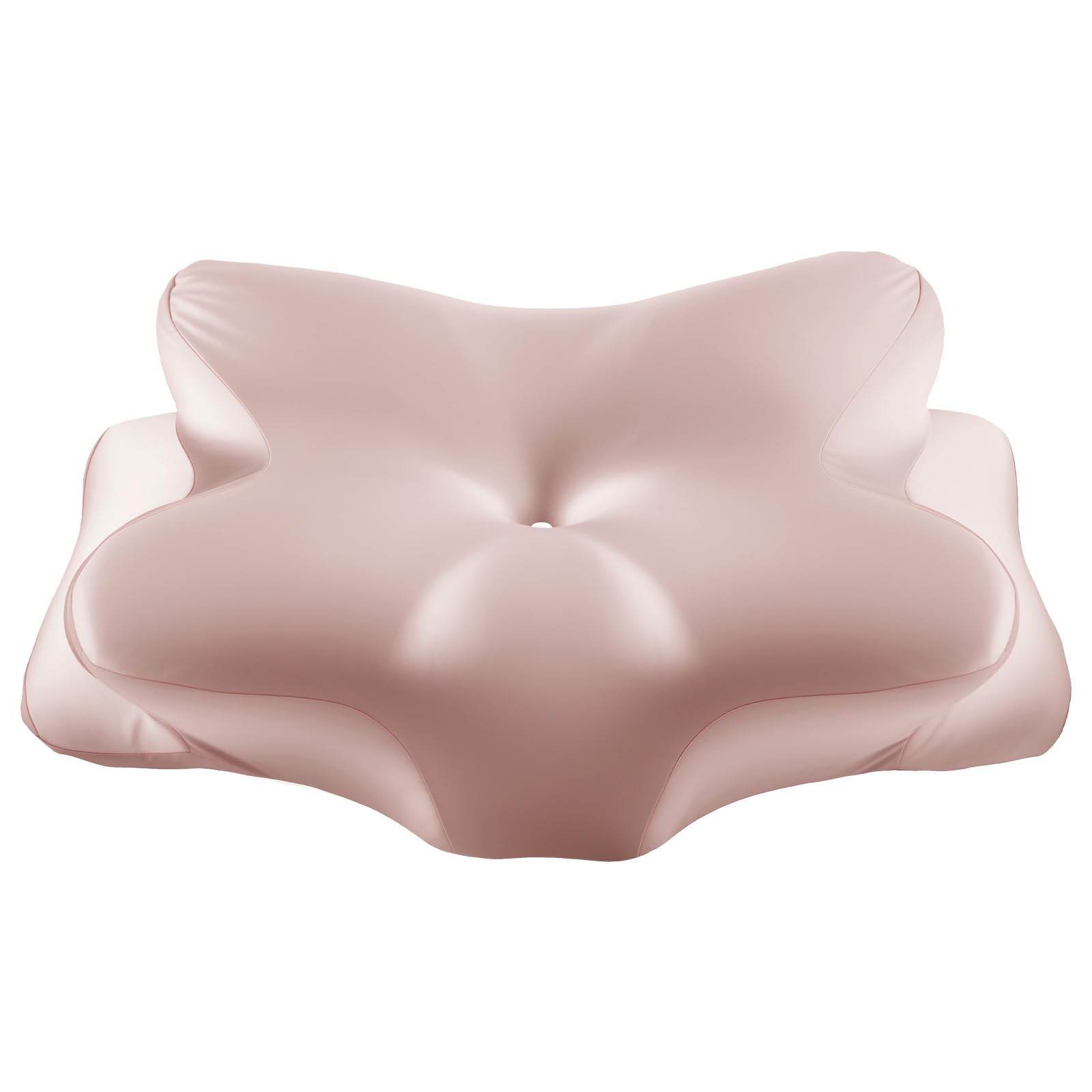 Sesaver Satin Cervical Pillowcase, Smooth Neck Support Pillow Cover(Pink)