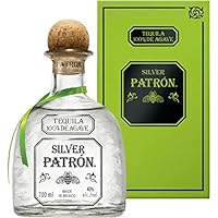 PATRÓN Silver Premium Tequila, 40% vol., 70cl / 700ml, in einer Limited-Edition Mexican Heritage-Dose, hergestellt aus 100% blauer Weber-Agave, handgefertigt in Mexiko, Verpackung kann variieren