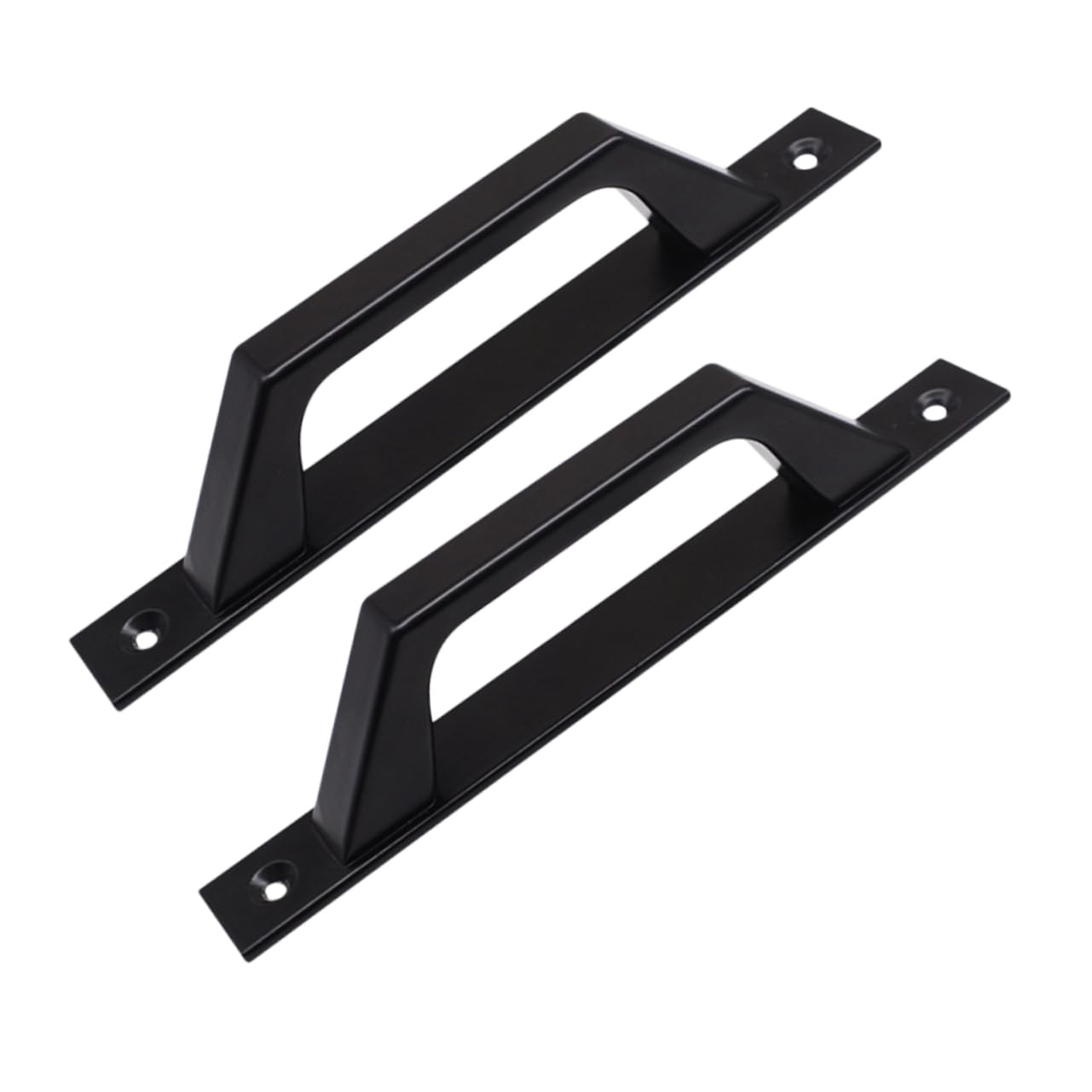 Manijas negras de aluminio moderno para ventanas y gabinetes en un práctico pack de 2 piezas