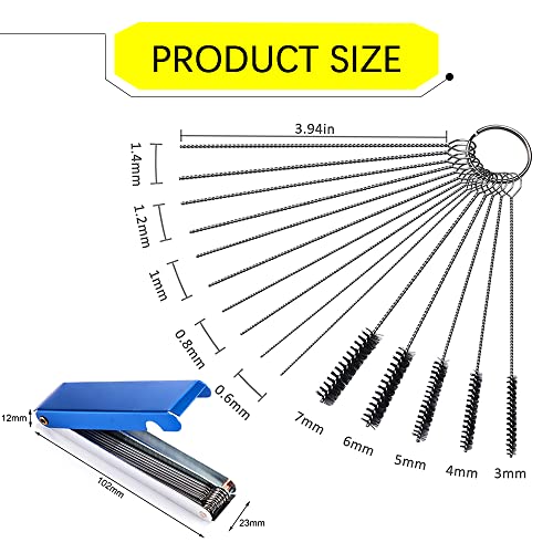 Carburetor Carbon Dirt Jet Remove Cleaner Tool Kit, Airbrush Cleaning Kit, 10 Cleaning Needles With 5 Brushes, Suitable For Motorcycle Atv Moped #TOP1