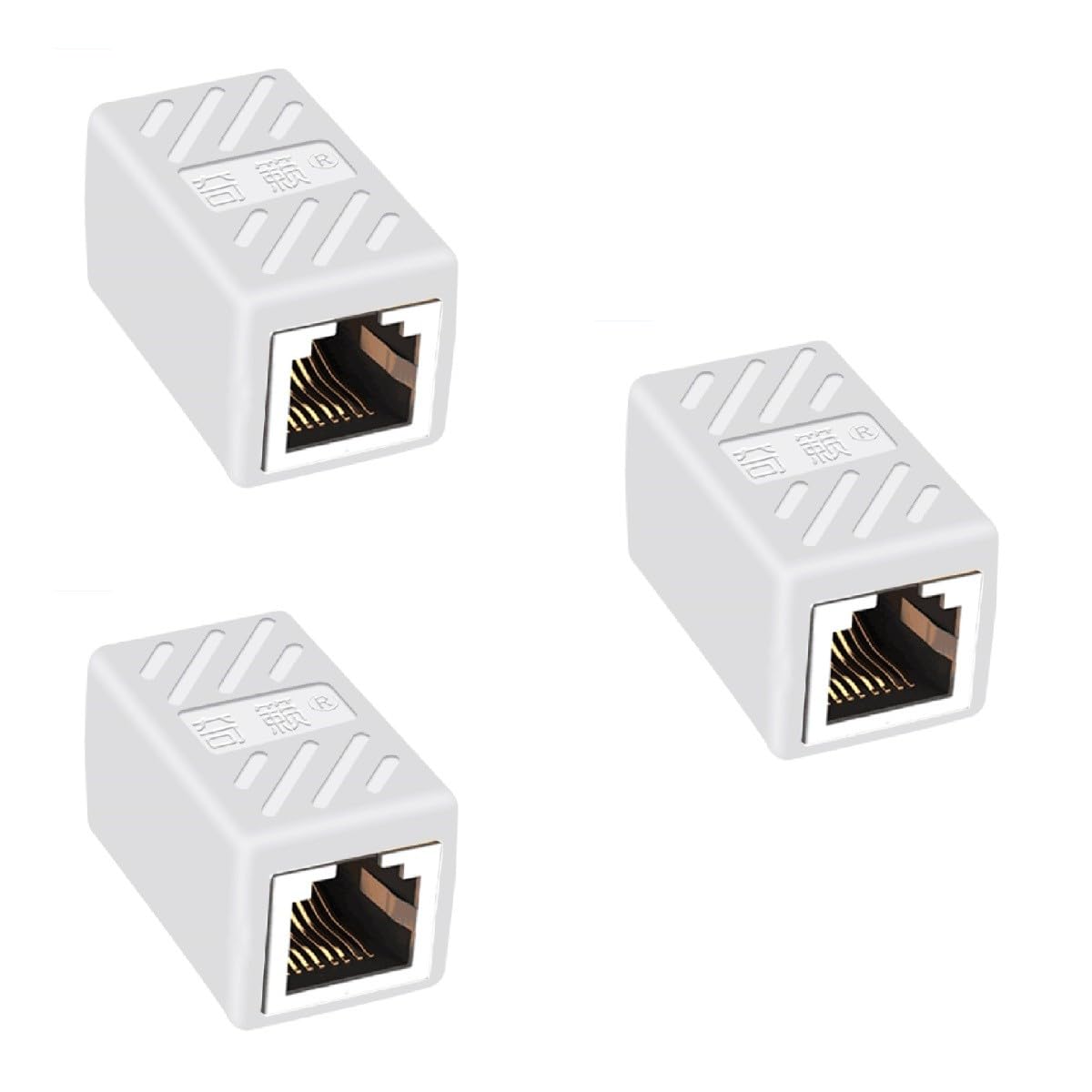 Mikikit 3 Set di Connettori Accoppiatori per Cavi Ethernet Accoppiatori in Cat5e Cat6 Femmina-femmina Resistenti Schermati 5 Pezzi*3