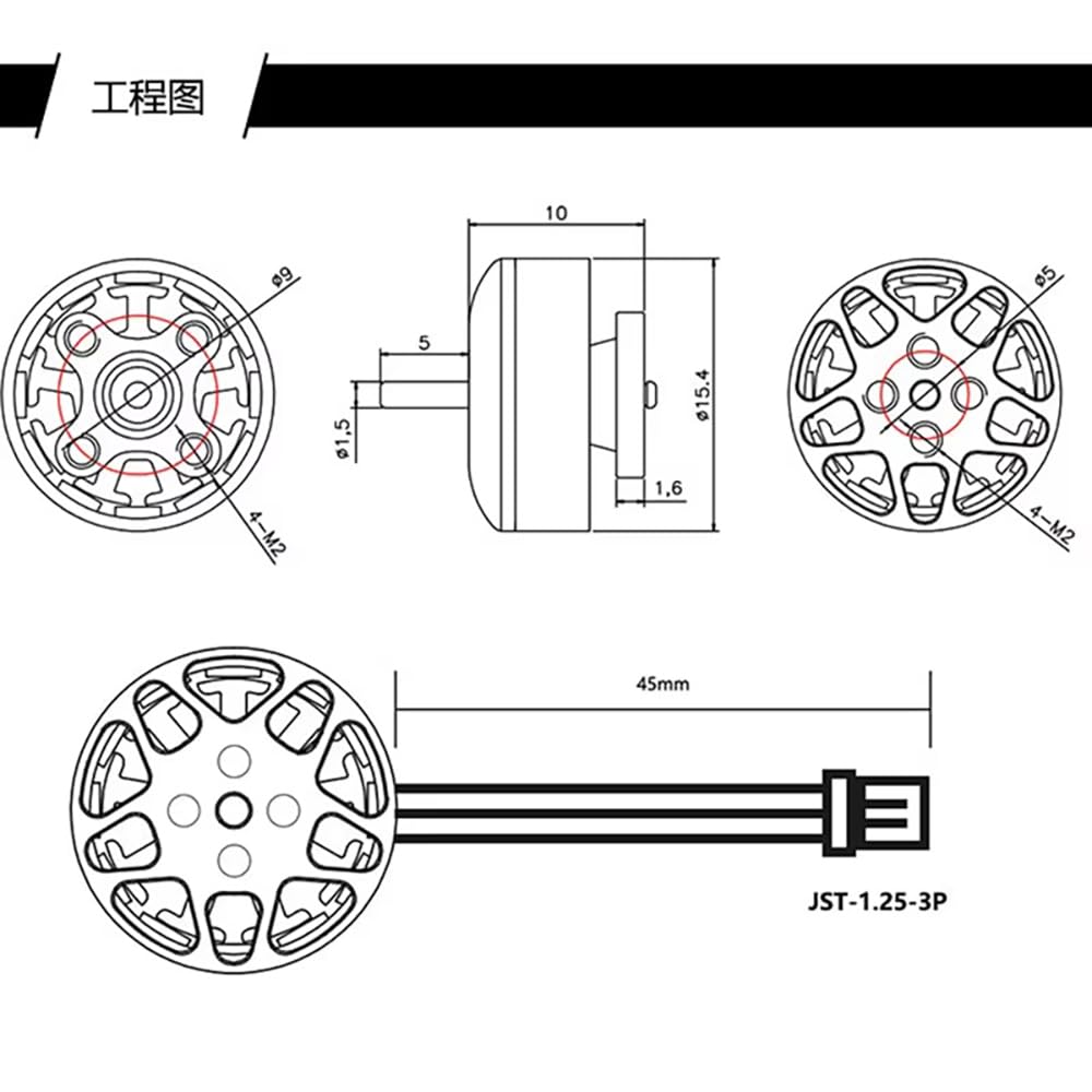 HAWK'S WORK Moteur sans Balais 2213 935KV, Moteur 2-4S pour RC Plane Multi Copter DIY Done 450