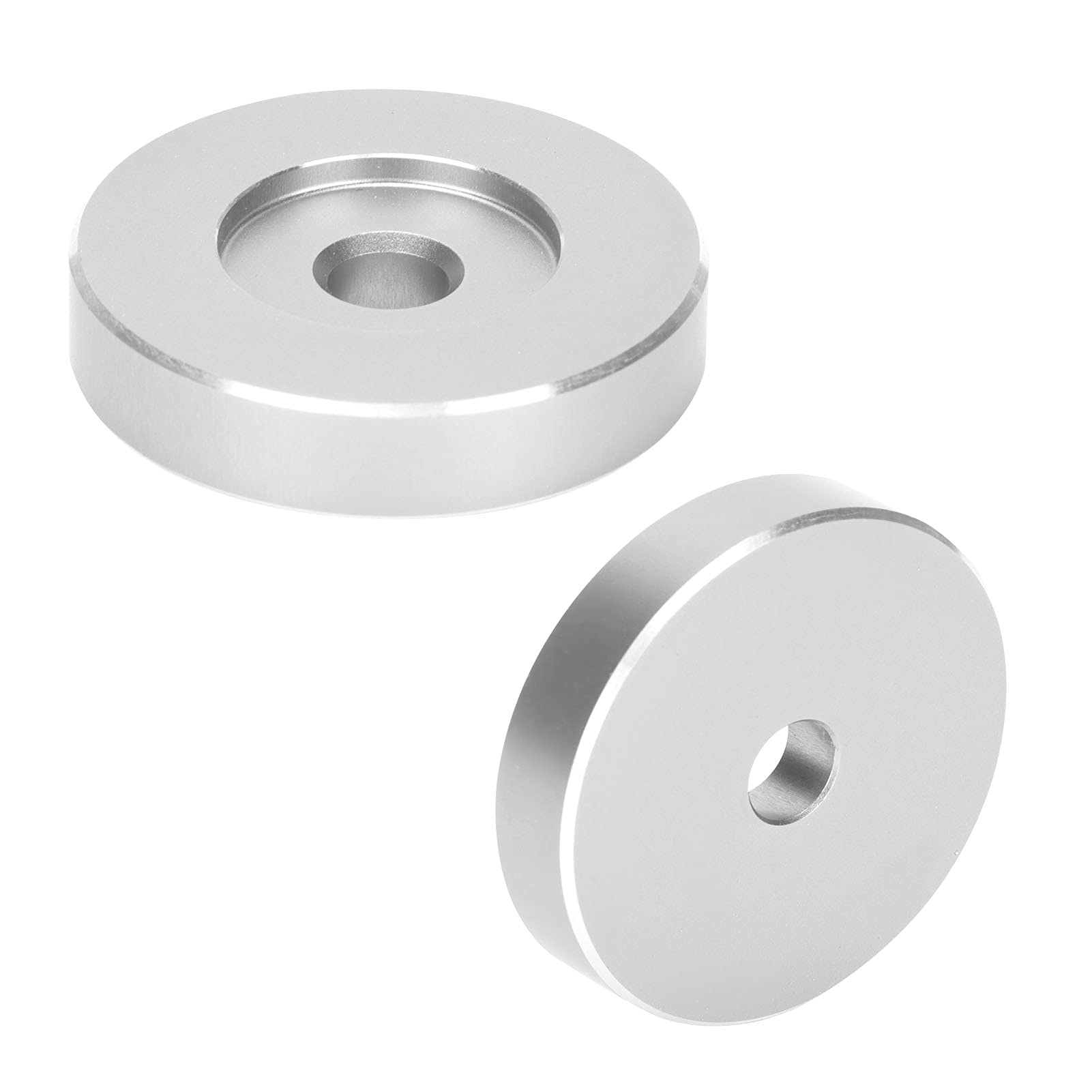 Adapter 45 obr./min do płyt 7-calowych, gramofon 45 obr./min, adapter do większości płyt Big Hole (srebrny)