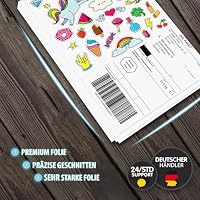 100 selbstklebende DIN A4 Etiketten Aufkleber, 210x297 mm, universell – Ansicht 7