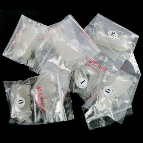 500 Pcs DIY Clear False Sharp Ending Stiletto Acrylic Nail Art Design Tips Salon by 100Tech