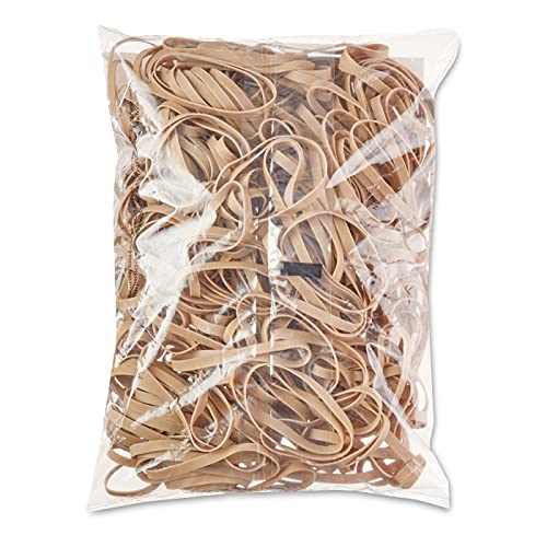 Image of Amazon Basics Rubber Bands, Office Supplies, Size 64 (3-1 /2 x 1 /4 Inch), 320 Bands /1 lb Pack, 25-Pack, Tan