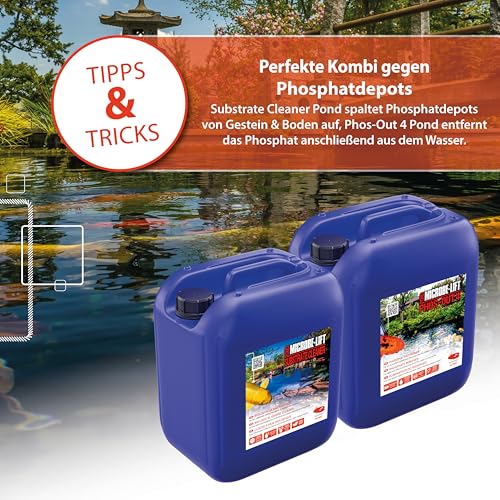 ARKA Pond Phos-Out 4-5000 ml - Effektiver flüssiger Phosphatentferner für Teiche, verbessert die Wasserqualität ohne den Einsatz von Lanthan.