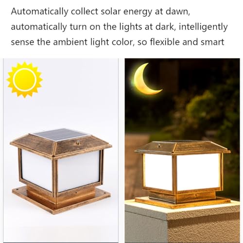 Lámpara solar de poste exterior impermeable para iluminar patios oscuros 5