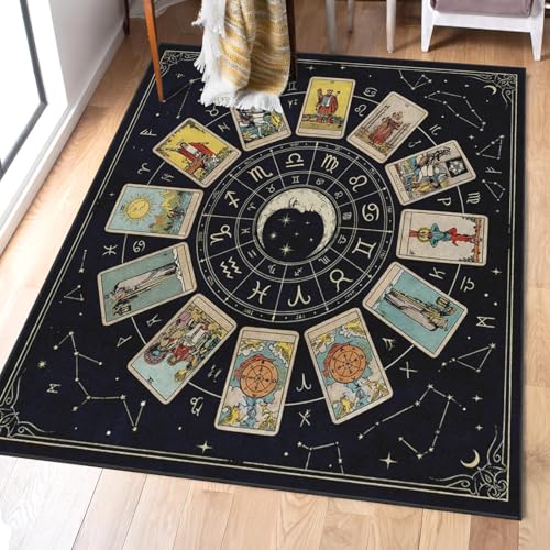 Tapete rectangular lavable 5'x7' Zodiac Celestial miniatura 2