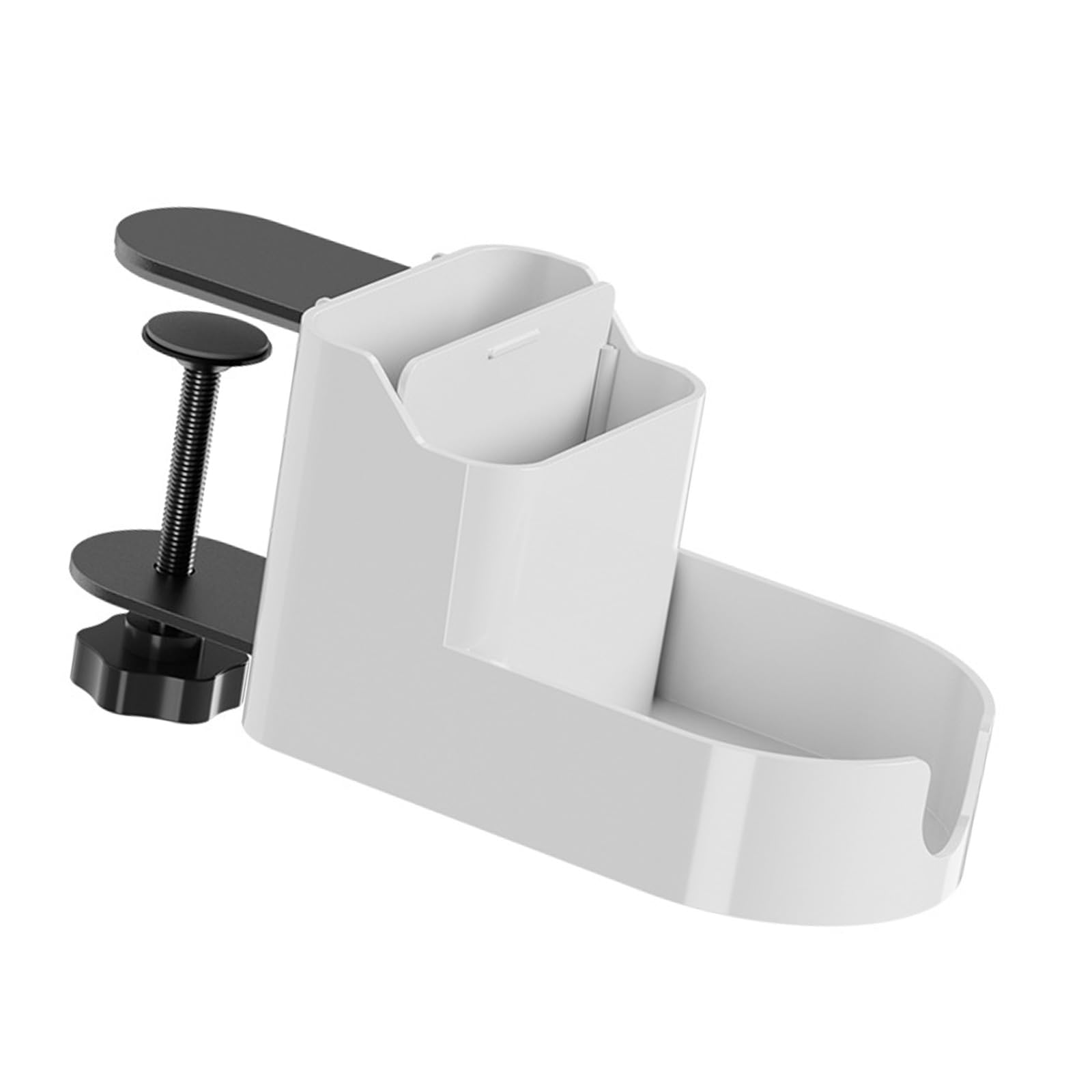 Buxuaaaa Space Efficient Desk Tray with Phone Storage and Cup Holder Ergonomic ABS Box for Workstation Organization Multifunctional Phone and Cup Organiser
