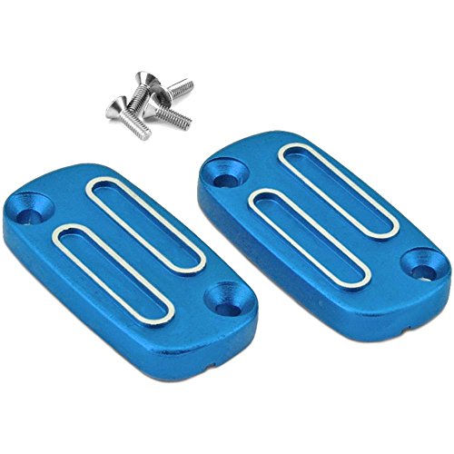 Tapa de depósito de freno Grimeca en aluminio azul, cubiertas de alta precisión para moto