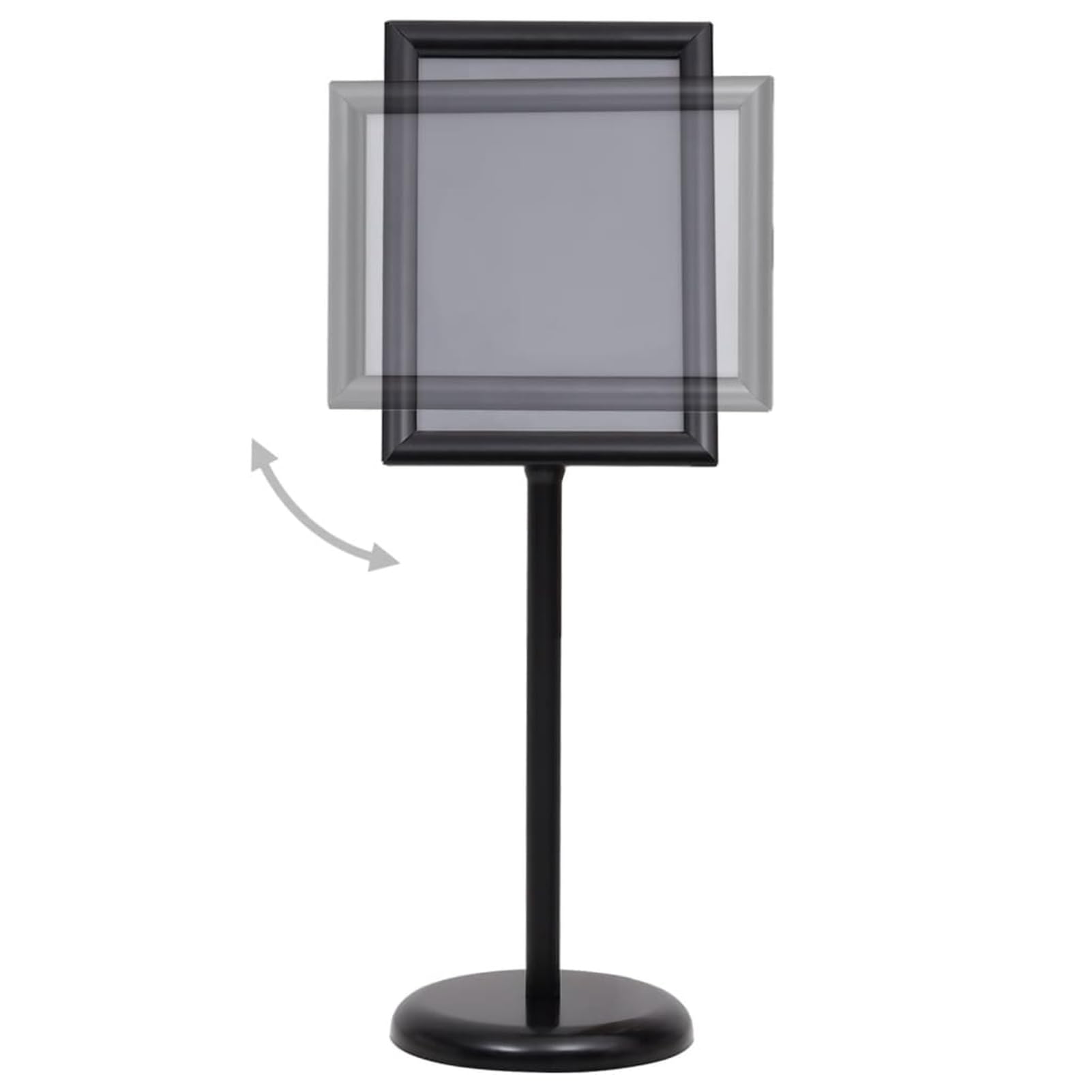 Kundenstopper Plakatständer A3, Aluminiumlegierung Schwarz, Höhenverstellbarer Infoständer mit PVC-Folie, für Restaurant Büro Schaufenster Werbung 51206