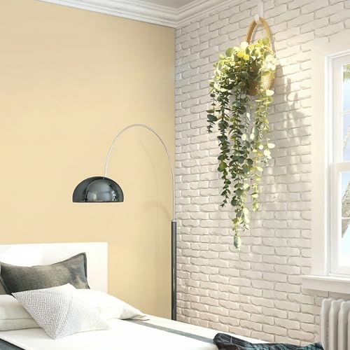 Fake Hanging Plant Decor Indoor, Eucalyptus Artificial Faux Plants in Wall Woven Planters, Jute Hanger with Black Pot Soft Green 1PCS 23Inch Long - Image 5