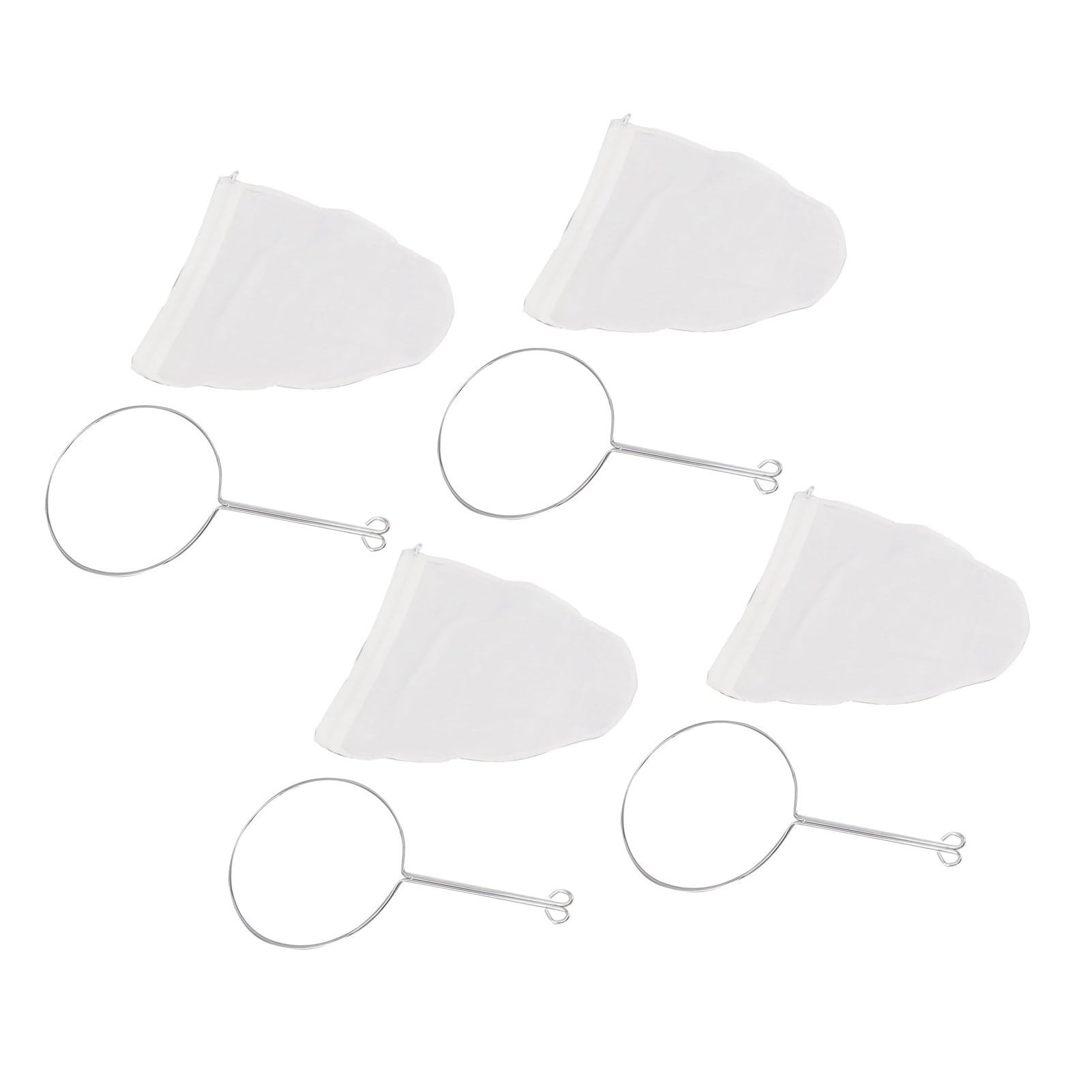 Bolsa de colador de malla ultrafina, filtro de té tradicional tailandés reutilizable con cremallera para café, té, leche, zumo, preparación en casa, oficina, cafetería (l)