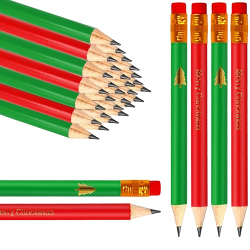 Lápices navideños de colores con goma Whaline 50 pcs miniatura 1