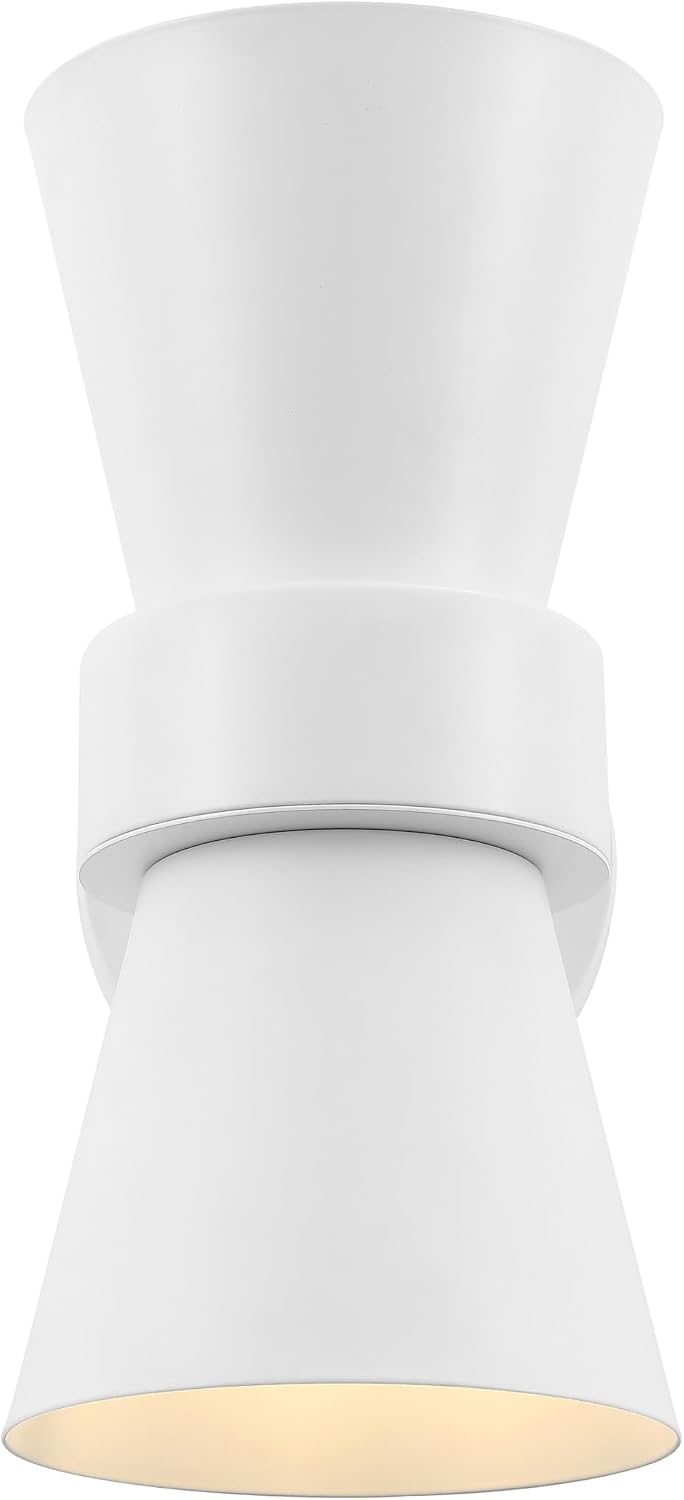 SAFAVIEH Lighting Collection Bynner Brass Modern Wall Sconce Set of 2 Light Fixture, Ideal for Bathroom, Entryway, Vanity, Foyer, Hallway, Living Room (LED Bulbs Included)