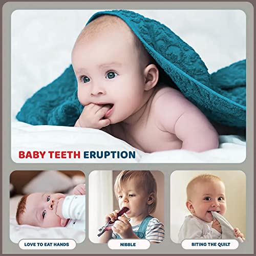 Image of Baybee Natural Silicone Baby Teether for 3-12 Months | Soft Grape Shape Safe Teething Toy for Infants Pack of 2 | BPA-Free Teethers Chew Toy Non-Toxic Food Grade Soother | Teething Relief for Babies