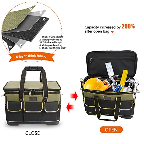 Sexyhot Tool Bag Muti-Purpose Tool Bag Organiser with Adjustable Shoulder Strap with Water Proof Molded Base - Image 4
