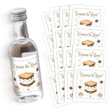 Diartpaint 50pcs Baby Shower Wine Bottle Labels S'More To Love Party Supply Wine Champagne Bottle Label For Waterproof Water Bottle Stickers Wrapper Labels For Camping Campfire Baby Shower Party Decor