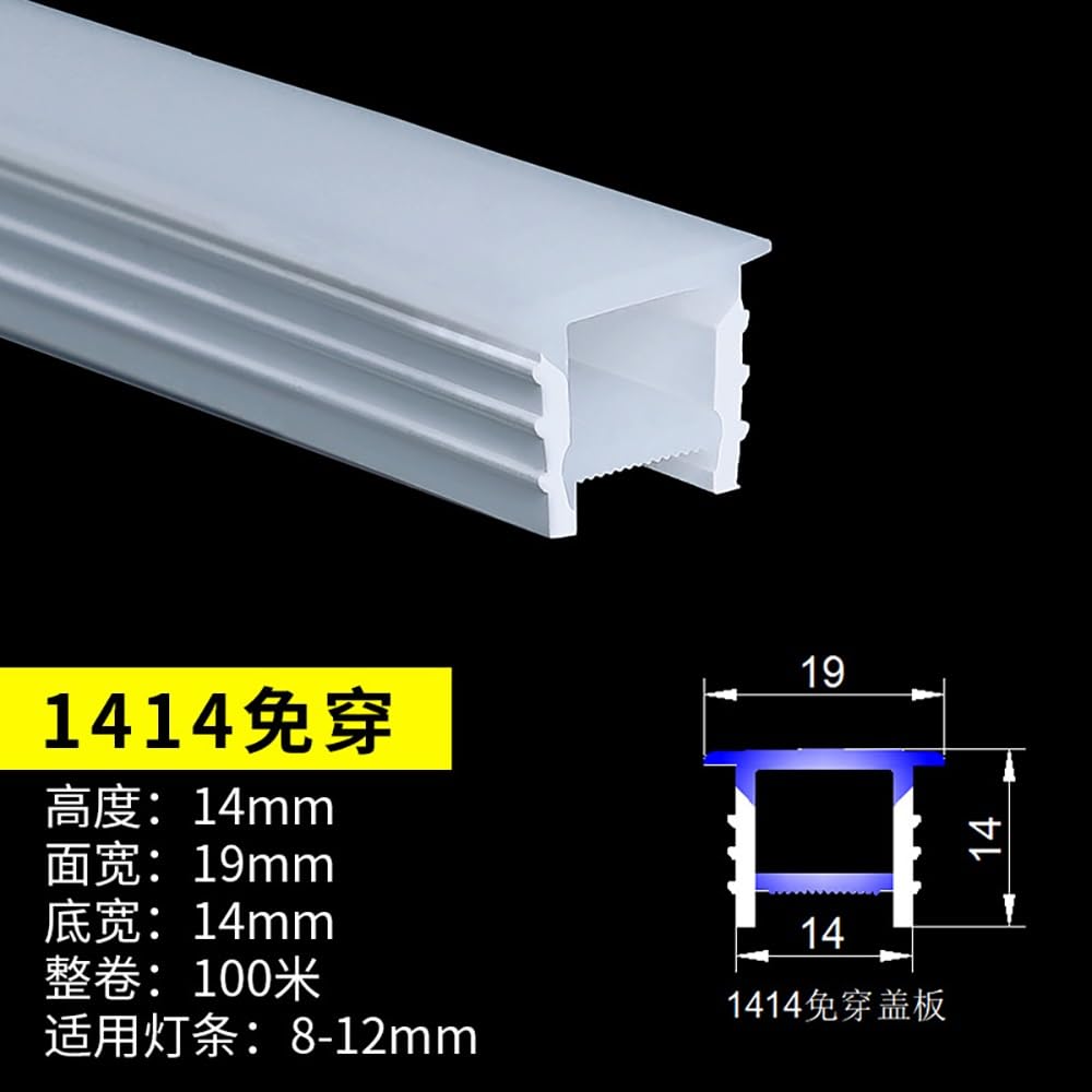Biegbare LED-Neonspur, flexibles Silikon-Diffusorrohr für Innen- und Außenbeleuchtungsprojekte – 1 Meter DIY Lichtabdeckung, Profilsystem, kein Streifen enthalten