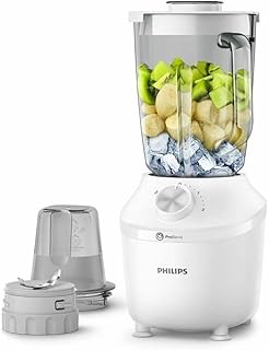 Blender - PHILIPS - Serie 3000 HR2291/20 - Bol en verre - Capacité 1.25L - 2 vitesses - 600W - Blanc
