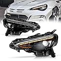 Archaic Dämonenaugen Scheinwerfer kompatibel mit Toyota 86 GT86 /Subaru BRZ 2012–21/Scion FR-S 2012–16, Frontlichter mit Animation RGB DRL,Mit E-Prüfzeichen