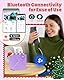 Phomemo M02S Mini-Fotodrucker Wireless Bluetooth 300dpi Tragbarer HD-Druck mit wiederaufladbarem Akku, Geeignet für Journal Organisationsfotos, Kompatibel mit iPhone & Android, Lila, 6 Etikettenrollen