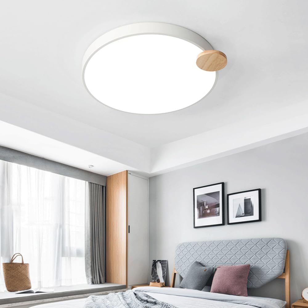Lampa sufitowa do sypialni Lampa sufitowa LED nowoczesna okrągła prosta szara lampa sufitowa do przedpokoju, szafek do sypialni, kuchni, 3 kolorów zmiennego oświetlenia płaskiego ekranu. XIAOYINGU
