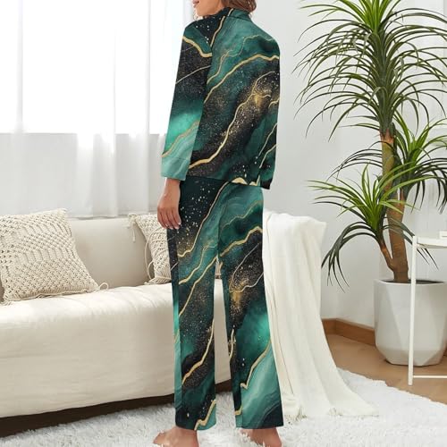 Pyjama femme vêtement de nuit doux ensemble d'intérieur chic - 3