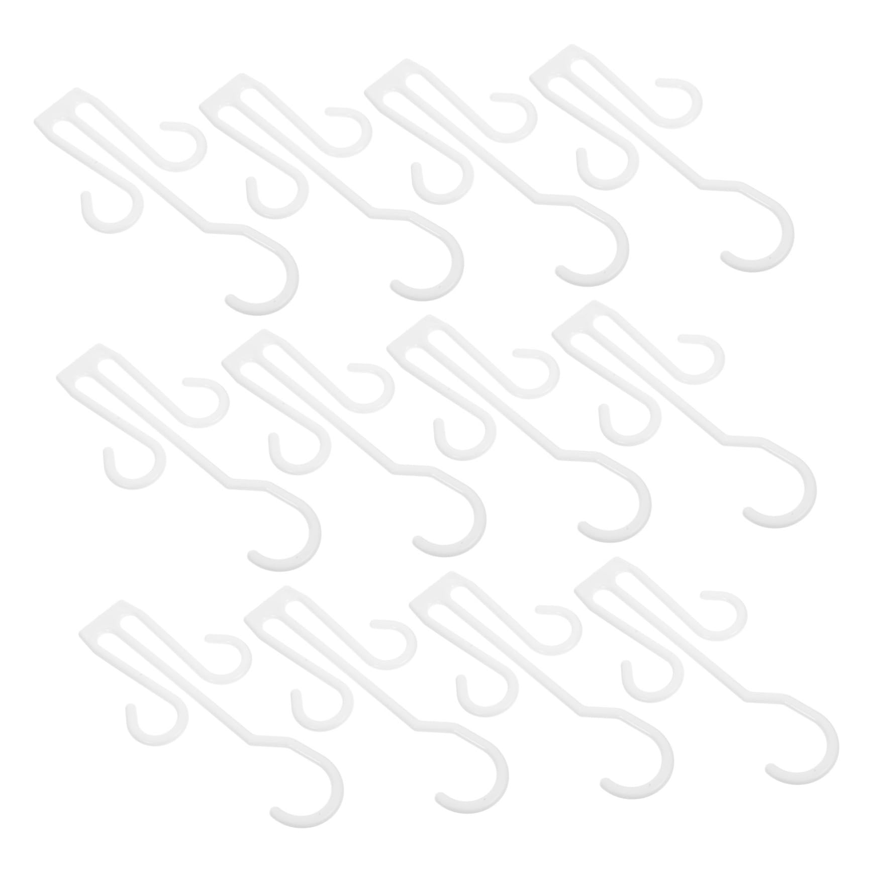 OFFSCH 12pcs Plastic Shoe Hanger Drying Rack with Double Hook Design Multi Functional Slipper Display Shelf for Home Use Balcony and Retail Shoe Store Organization