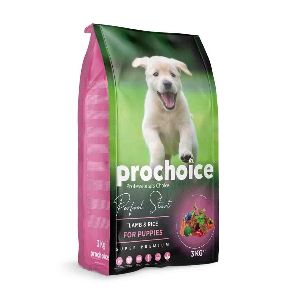 Prochoice Perfect Start, Yavru Köpekler İçin, Hipoalerjenik, Kuzu Etli ve Pirinçli Kuru Mama, 3 kg