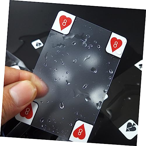 Alasum 2stücke PVC Kunststoff wasserdichte Transparente Pokerkarten Für Spiele Kreative Flexibles Design Für Familien Scratch-Resistant Und Langlebig Karten – Bild 7